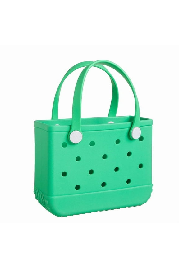 Waterproof Sandproof Beach Tote Bag – Portable Plastic & Rubber Washable Bag for Women, Perfect for Beach, Pool, Boat, Travel, Sports, Groceries, Outdoor Getaways