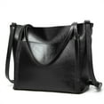 thumbnail image 1 of ROVTIULI Women Lady Large Leather Shoulder Tote Handbag Purse Bag Black, 1 of 6