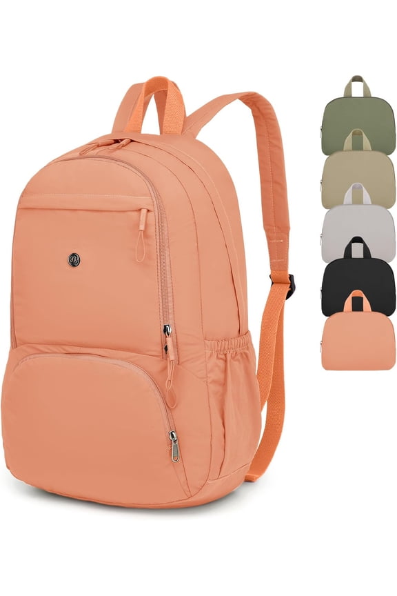 Women's Foldable Mini Backpack - Lightweight Quilted Cute Schoolbag, Portable Travel & Work Everyday Bag