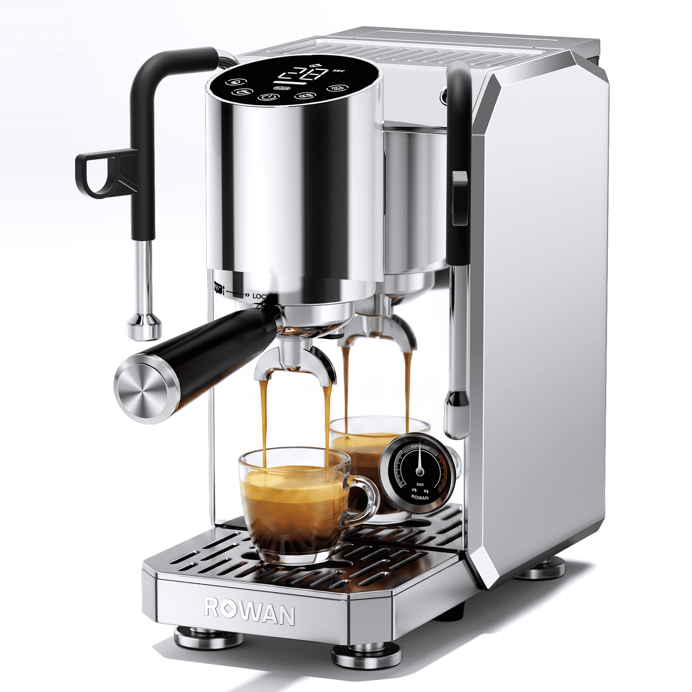 ROWAN Nova Pure Espresso Machine RCE5012-M with 15-Bar Pump, Steam Wand ...
