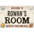 thumbnail image 1 of ROWAN'S Room Kids Bedroom Sign Boy's Gift 8x12 Metal 108120090442, 1 of 1