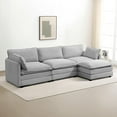 ROWHY Oversized Modular Sectional Sofa with Movable Ottoman, 112 Inch 4