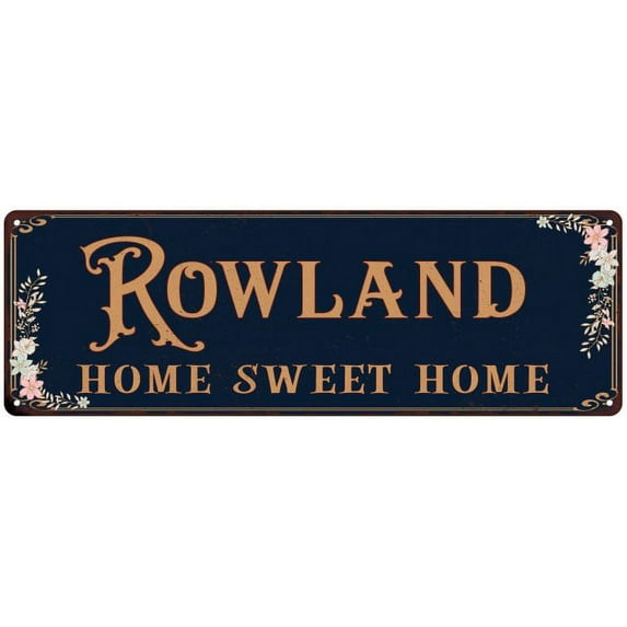 ROWLAND Home Sweet Home Victorian Look Gift 6x18 Metal Sign 206180046817