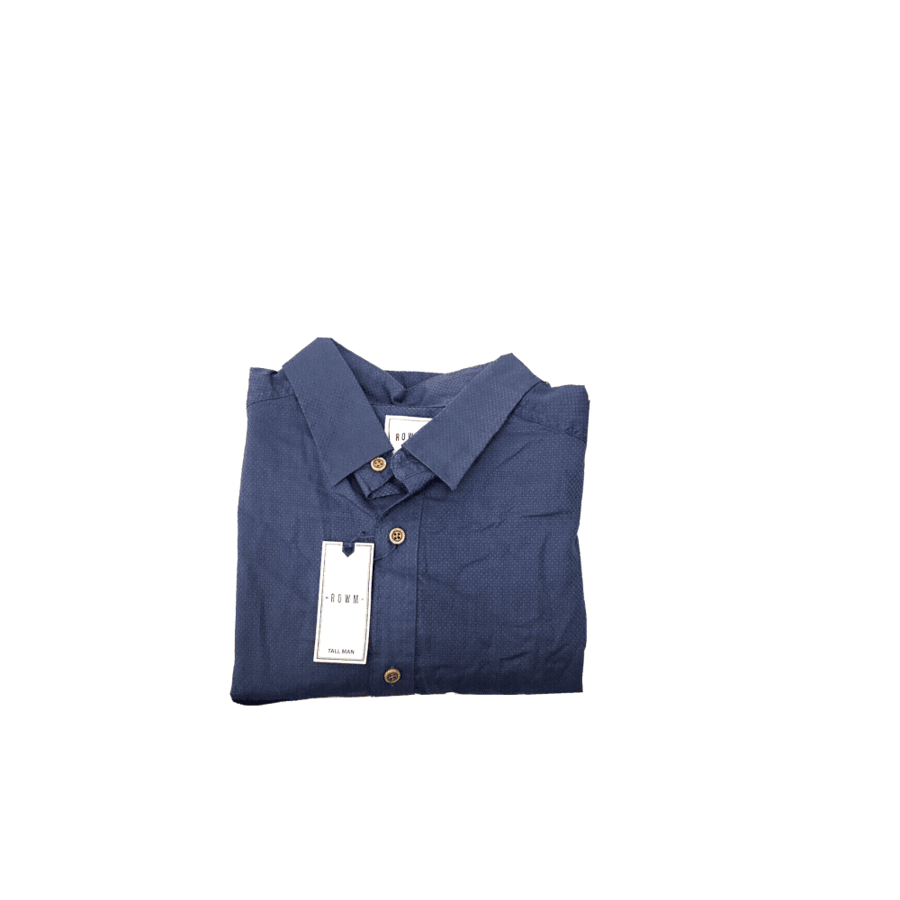 ROWM MENS SHIRT COTTON DUSTY BLUE 2XB. - Walmart.com