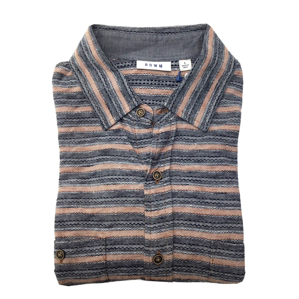Threaded Pear Rowan Colorblock Striped Edge Shirt