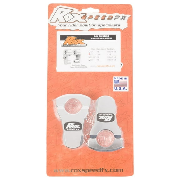 ROX SPEED FX Handlebar Pivoting Riser Silver #202172