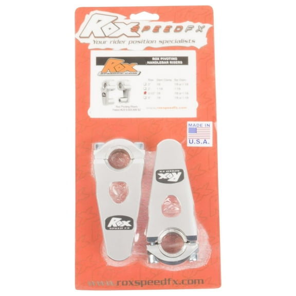 ROX SPEED FX Handlebar Pivoting Riser Silver  #202177
