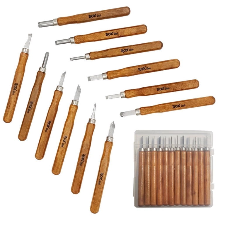12 Piece Woodworking Chisel Set IMOTECHOM 12-Piece Wood Carving Chisel ...