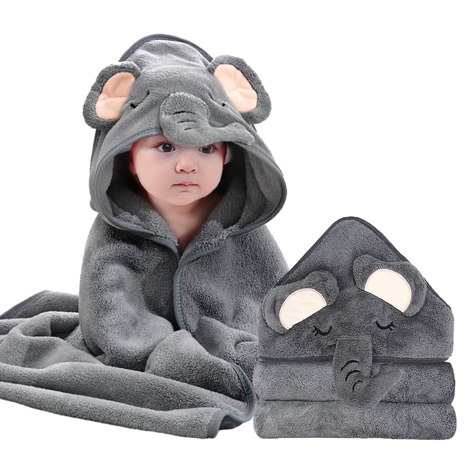 ROXANEPIG Hooded Baby Towels - Premium Ultra Soft Organic Baby Bath Towel – Absorbent and Hypoallergenic Towels for Baby Boy Girl, Toddler, Newborn Essentials