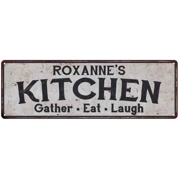 ROXANNE's Kitchen Rustic Chic Decor Gift 6x18 Sign 106180051852