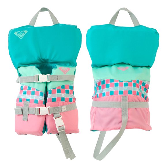 ROXY Infant Life Vest USCG Approved with Quick-Release Buckles & Leg Strap, Upright Flotation for Fishing, Boating & Kayaking