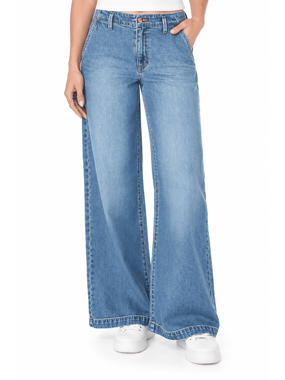 - Kalani Wide Leg Pant - Dark Blue - Size Small