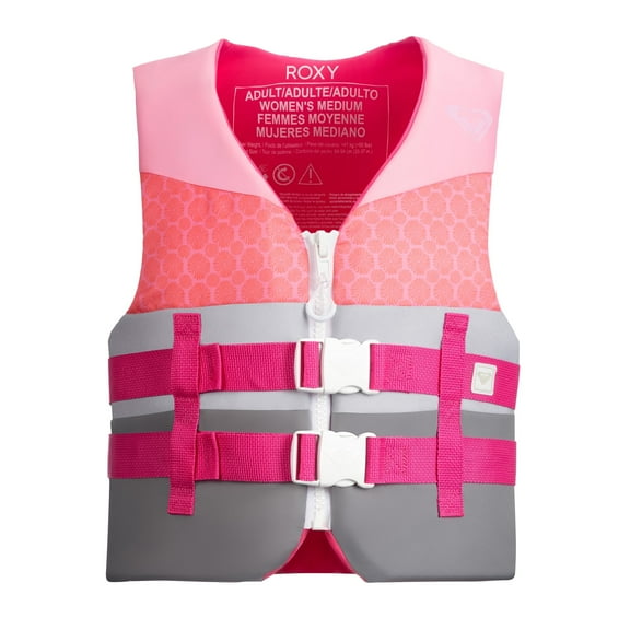 Roxy Women's Life Jacket, US Coast Guard PFD with Lightweight EPE Foam, M Size 33" - 37" Pink Silver