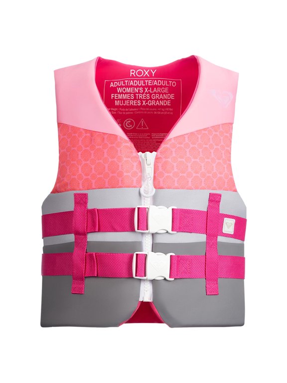 USCG Approved Women's Life Vest, Light-weight EPE Foam and Drain Holes with Two Quick Release Buckles and D-ring, for Boating, Fishing & Kayaking - XL Size