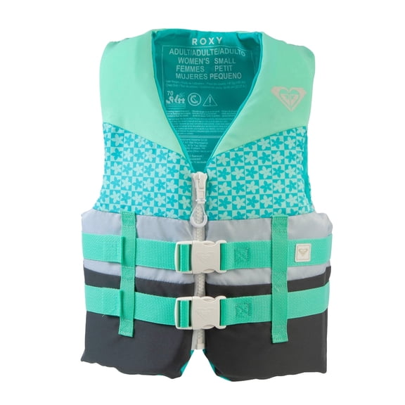ROXY USCG Approved Women's Life Vest, Light-weight EPE Foam with Two Quick Release Buckles, for Boating, Fishing & Kayaking - S Size