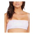thumbnail image 1 of ROXY Women's Purple Stretch Tie Lined Reversible Strappy Sea & Waves Square Neck Swimsuit Top S, 1 of 3