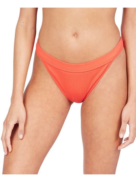 Women's Red Stretch Lined Moderate Coverage Ribbed Mind Of Freedom Bikini Swimsuit Bottom XL