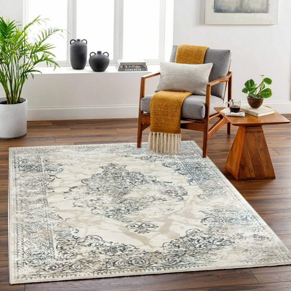 ROY's Home HighLow Pile Area Rugs, Medallion Design