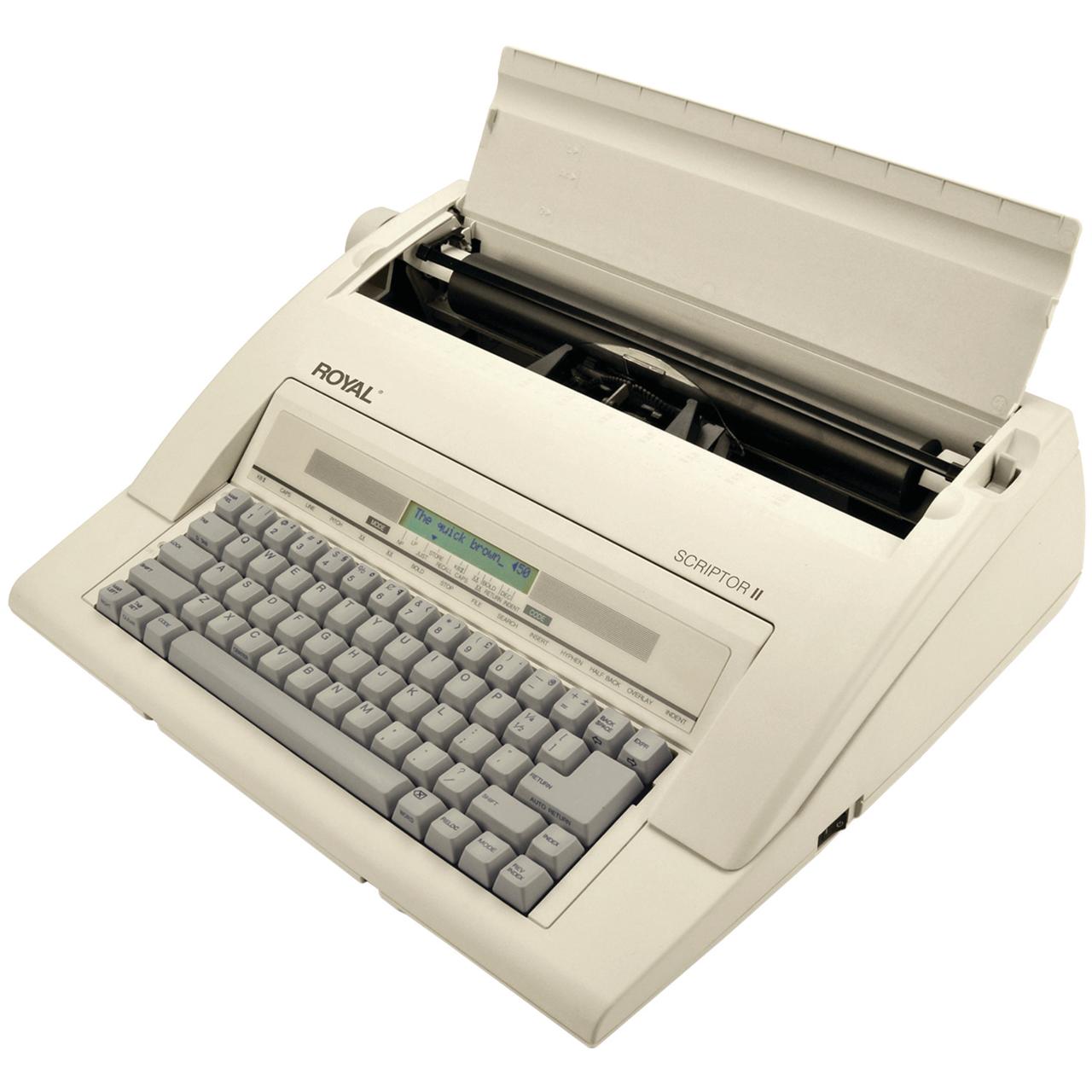 ROYAL 69147T Scriptor II Typewriter , White - image 1 of 18