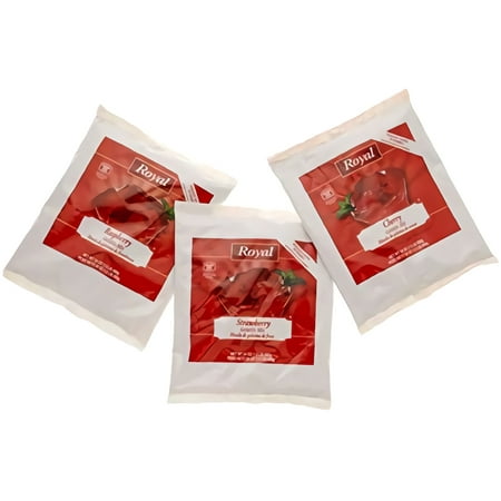 ROYAL Assorted Reds Gelatin Mix | Cherry, Raspberry, Strawberry | One 24 oz bag of each (3 Total)