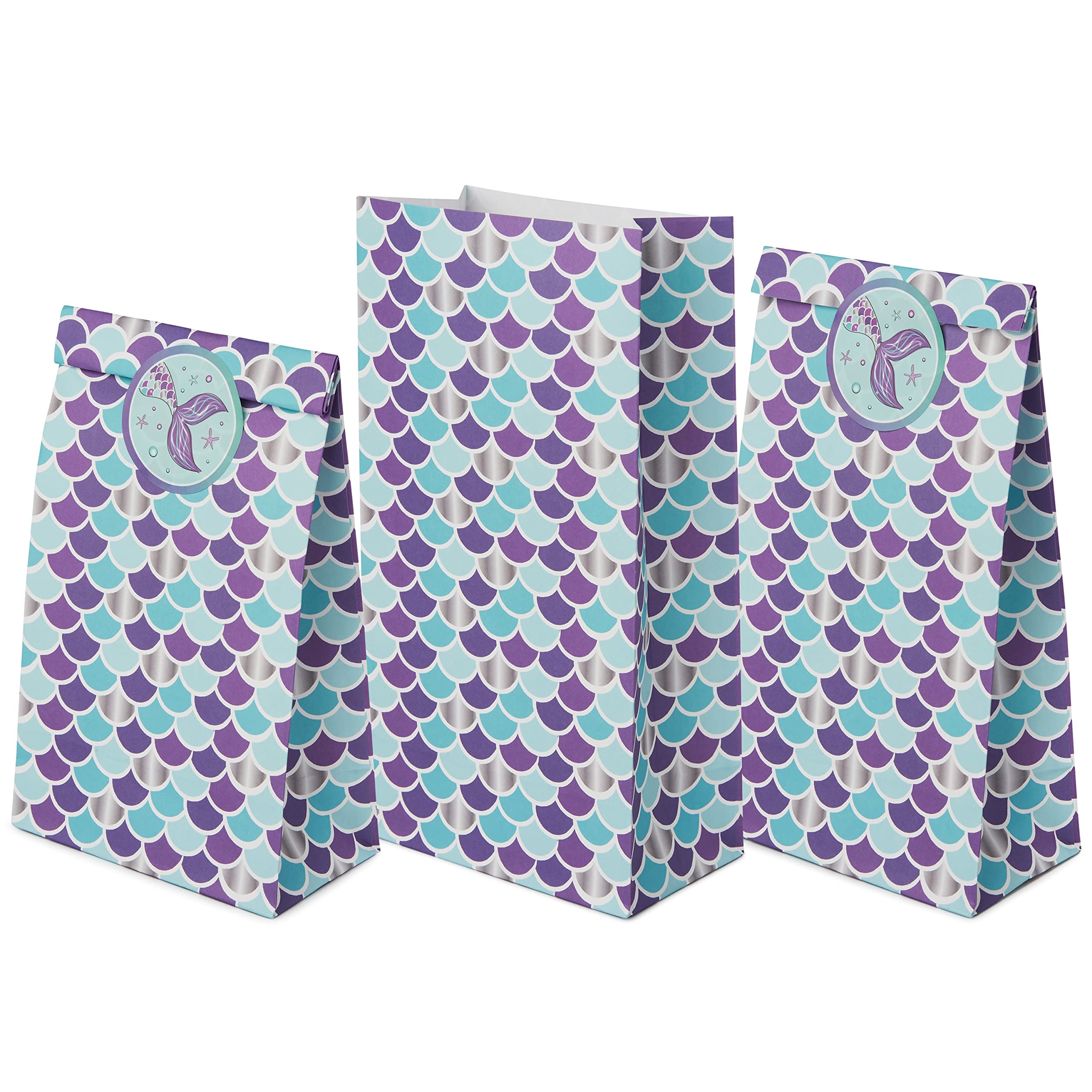 ROYAL BLUEBONNET Purple Mermaid BDF32 Party Favor Bags 24 Little ...
