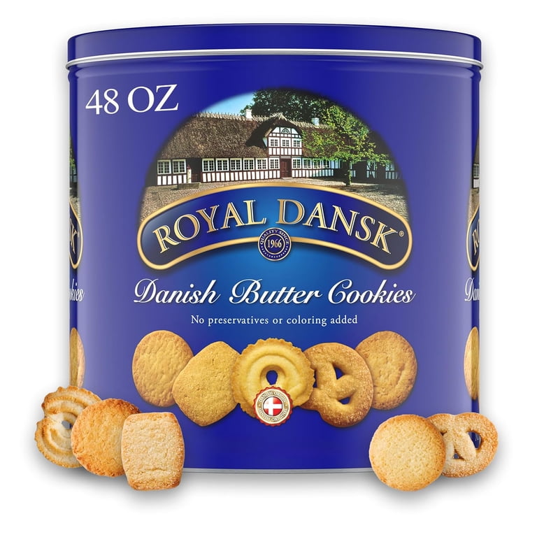 Royal Dansk Danish Butter Cookies, 48oz Tin, Buttery Assortment