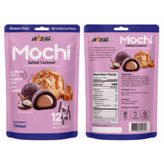 ROYAL FAMILY MOCHI - SALTED CARAMEL- 2 PEG BAGS