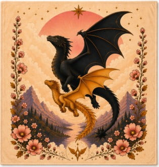 ROYAL PLUSH RASCHEL 50X60 THROW FOURTH WING - FAITHFUL FRIENDS