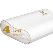 ROYAL THERAPY 4-Layer King Memory Foam Pillow for Adult, Bed Pillow for Neck & Shoulder Pillow White