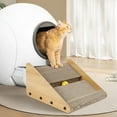 ROYALAY Litter Box Ramp for Elder Cats & Kitten,Corrugated Cat