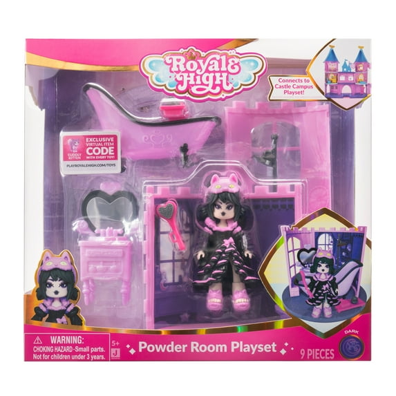 Royale High Powder Room Playset - 1 Doll, 6 Accessories - Fits Inside Castle Playset