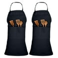thumbnail image 1 of ROYALE LINENS 2 Pack Adjustable Bib Apron with 2 Pockets - Chef Cooking Kitchen Aprons for Women Men Chef (Pack Of 2, Combo), 1 of 7