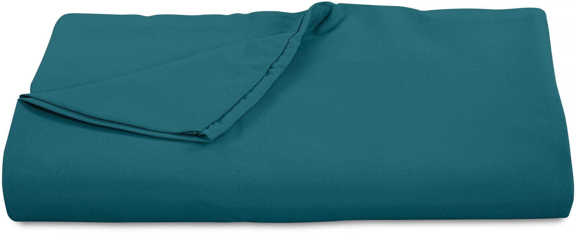 Teal Queen Cotton Microfiber Flat Sheet Set