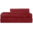 thumbnail image 1 of ROYALE LINENS 300 Thread Count 100% Long Staple Combed Cotton Sheet Set - 4 Piece Full Bed Sheet 1 Fitted Sheet, 1 Flat Sheet, 2 Pillow Cases - Breathable, Cool & Crisp Percale Sheet Set (Full, Red), 1 of 10