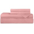 thumbnail image 1 of ROYALE LINENS 300 Thread Count 100% Long Staple Combed Cotton Sheet Set - 4 Piece King Bed Sheets - 1 Fitted, 1 Flat & 2 Pillow Cases - Soft Cool & Crisp Sheet Set (King, Pink), 1 of 10
