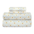 thumbnail image 1 of ROYALE LINENS 300 Thread Count 100% Long Staple Combed Cotton Sheet Set - 4 Piece Queen Bed Sheets - 1 Fitted, 1 Flat & 2 Pillow Cases - Soft Cool & Crisp Sheet Set (Queen, Waves), 1 of 7