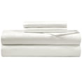 thumbnail image 1 of ROYALE LINENS 300 Thread Count 100% Long Staple Combed Cotton Striped Sheet Set - 4 Piece King Bed Sheets - 1 Fitted, 1 Flat & 2 Pillow Cases - Soft Cool & Crisp Sheet Set (King, Multi Stripe White), 1 of 10