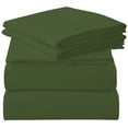thumbnail image 1 of ROYALE LINENS 4 Piece Cal King Sheets Set - Soft Brushed 1800 Microfiber - 1 Fitted, 1 Flat Sheet, 2 Pillowcases - Wrinkle Free & Fade Resistant - Hotel Luxury Bed Sheets (Hunter Green, Cal King), 1 of 10