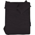 thumbnail image 1 of ROYALE LINENS - 4 Piece Full Bed Sheet - Soft Brushed Microfiber 1800 Bedding Set - 1 Fitted Sheet, 1 Flat Sheet, 2 Pillow case - Wrinkle & Fade Resistant Luxury Full Size Sheet Set (Black, Full), 1 of 10