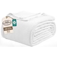 thumbnail image 1 of ROYALE LINENS Cotton Waffle Blanket - Breathable and Soft, Lightweight and Cozy Waffle Weave Bed Blanket for All Season (Twin, Bright White), 1 of 9