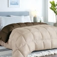 thumbnail image 1 of ROYALE LINENS Reversible Comforter California King Duvet Insert All Season Soft Quilted Comforters with 8 Corner Tabs Down Alternative Bedding Comforter Duvet Insert (Chocolate/Sand, King Cal), 1 of 9