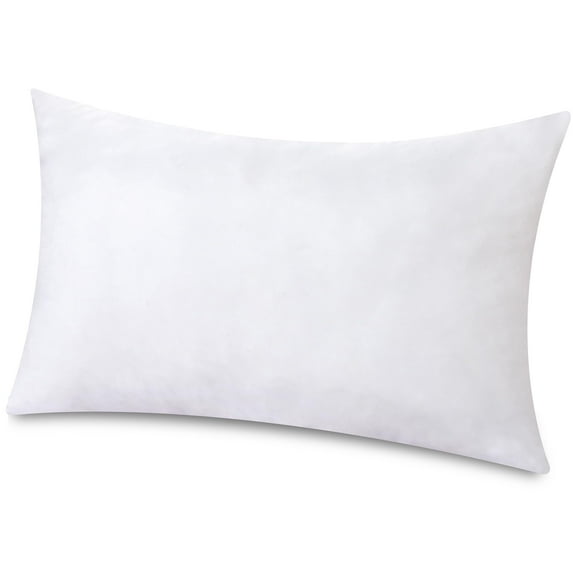 ROYALE LINENS Throw Pillow Insert - Rectangle Pillow -Bed & Couch Pillow -Sofa Pillow Insert -Decorative Pillow Insert - Inner Cushion - Pillow & Shams Stuffer White 1 Pack 16 x 24 Inch Pillow Insert