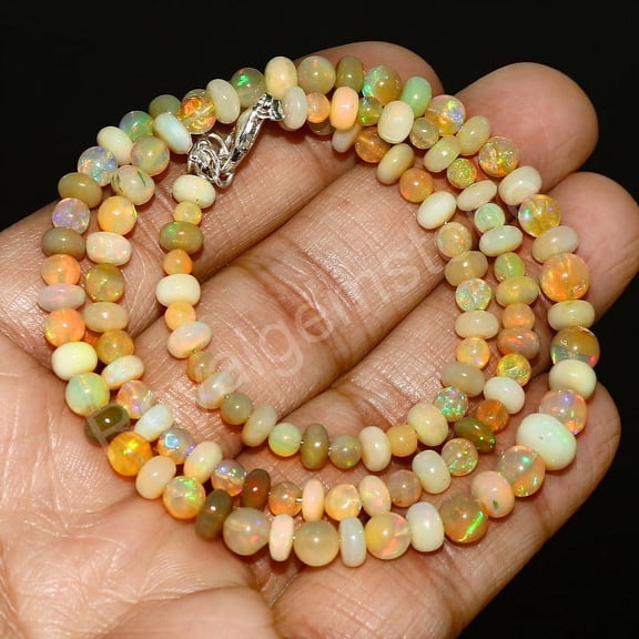 ROYALGEMSTONE Ethiopian Opal Beads Natural Opal Fire Opal Yellow Opal