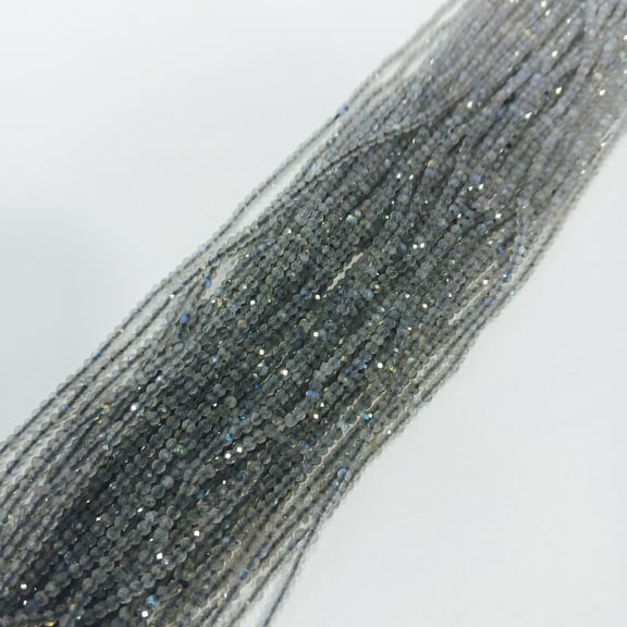 ROYALGEMSTONE Natural Labradorite Rondelle Shape Faceted Cut Stones for Jewellery Making,