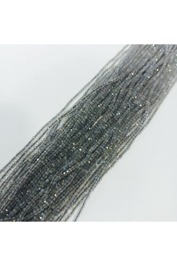 Natural Labradorite Rondelle Shape Faceted Cut Stones for Jewellery Making,