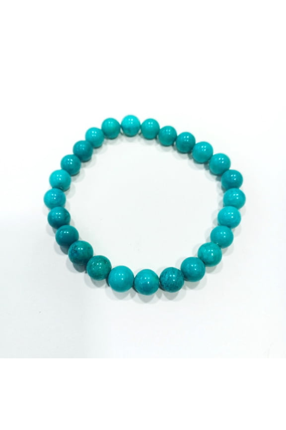 Natural Turquoise Stretch Bracelet 8mm Energy Bracelet - wisdom - grounding - truth Turquoise Gemstone Beaded - Bracelet Healing Bracelet