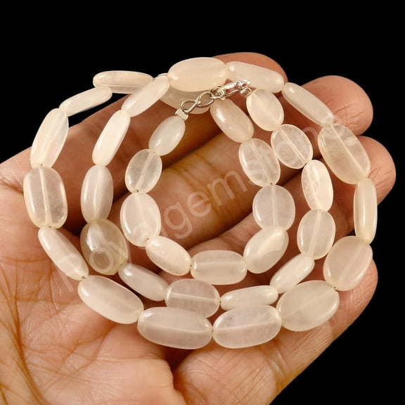 ROYALGEMSTONE Natural gem Peach Moonstone, Oval Smooth Beads for DIY Jewelry Making