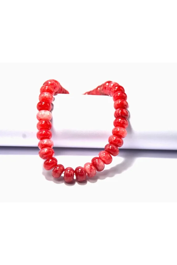 Pink Chalcedony Quartz Bracelet, Gemstone Bracelet, Smooth Plain Chalcedony