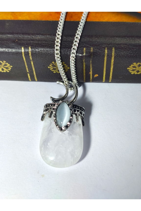 Rainbow Moonstone Heart Pendant, Big Heart, Heart Gemstone Pendant,