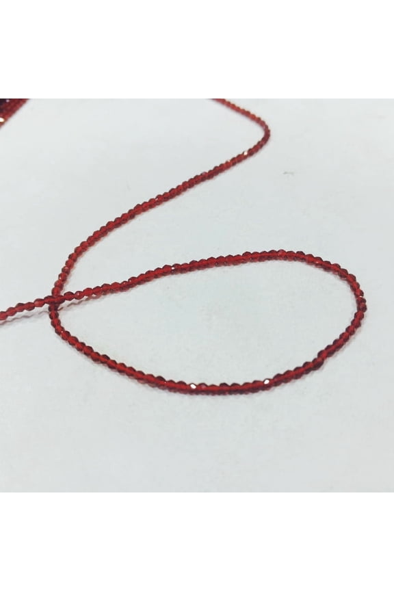 Red Ruby Faceted Rondelle Beads 2MM Beads Crystal Necklace Gemstone Crystal Necklace